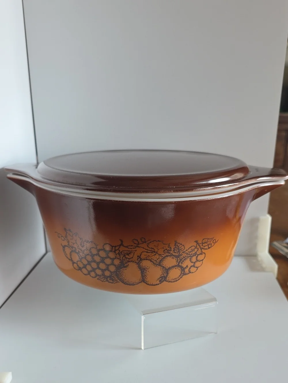 Vintage Pyrex Old Orchard Baking / Casserole 476-B 2½ QT. Bowl With Lid